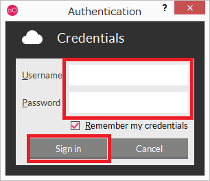 Genymotionのユーザー名とパスワードを入力して「Sign in」をクリック