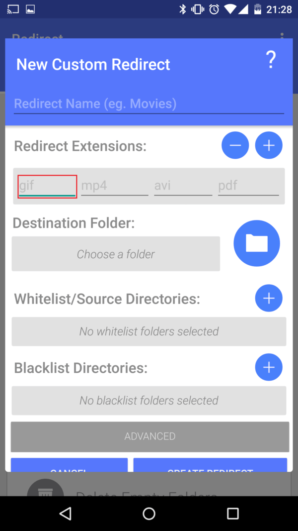 Redirect File OrganizerAndroidでダウンロードした画像などのファイル保存先(場所)を自分の好きなフォルダに変更